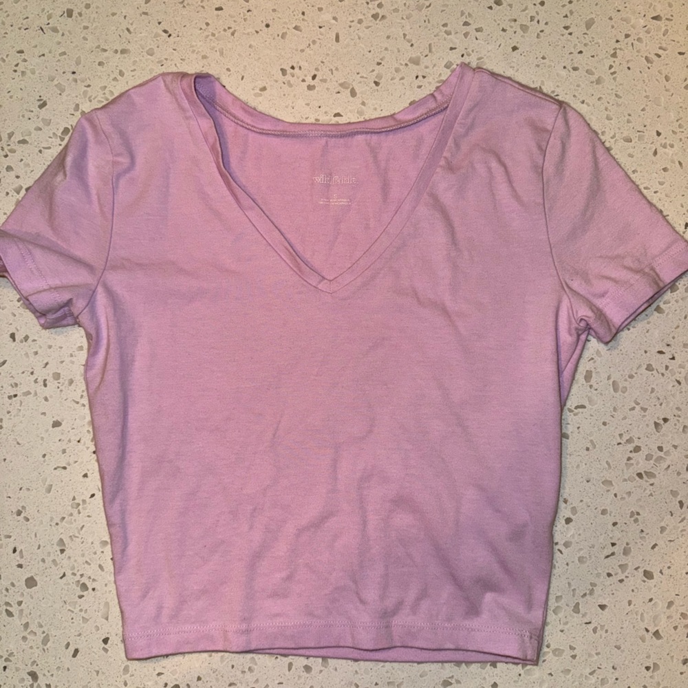 Juniors S crop top purple